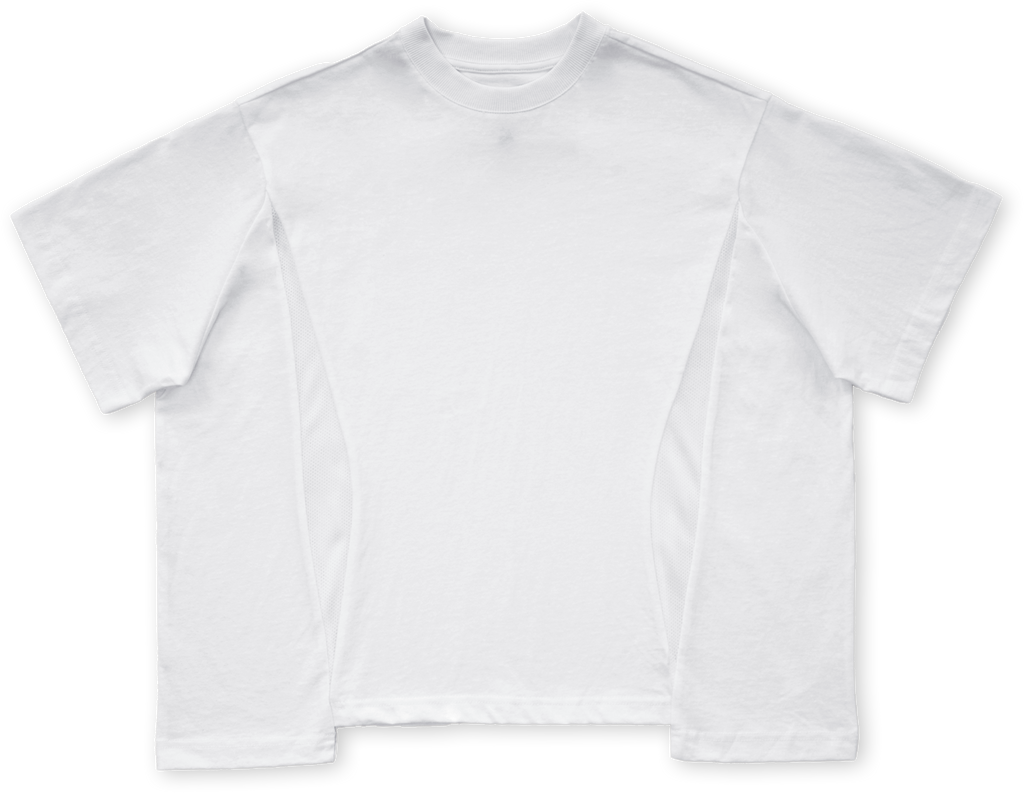 Boxy Mesh Panel Tee