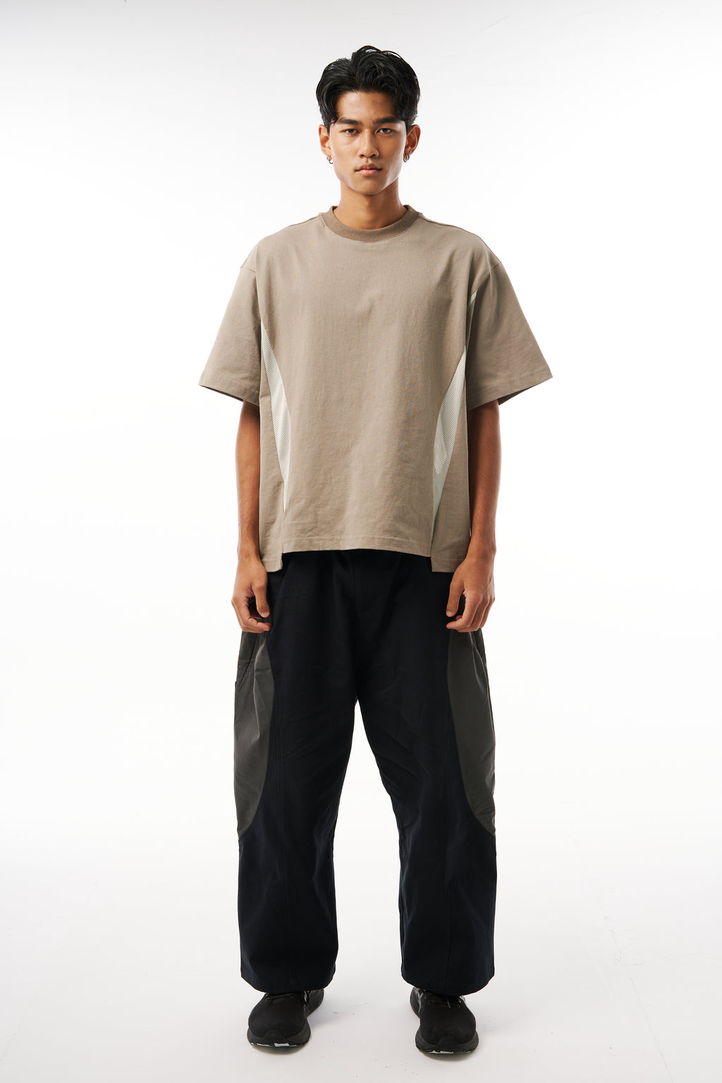 Boxy Mesh Panel Tee